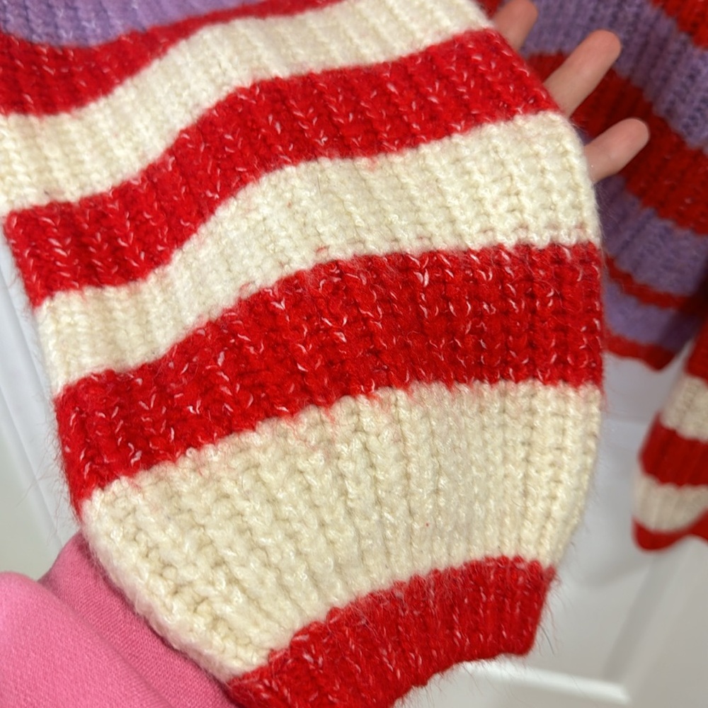 BLANK NYC GOOD MOOD STRIPED SWEATER LARGE - Picture 6 of 8